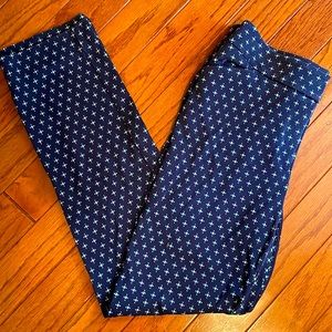 CHICO’s women .5 pants 6 BLUE athletic zip front